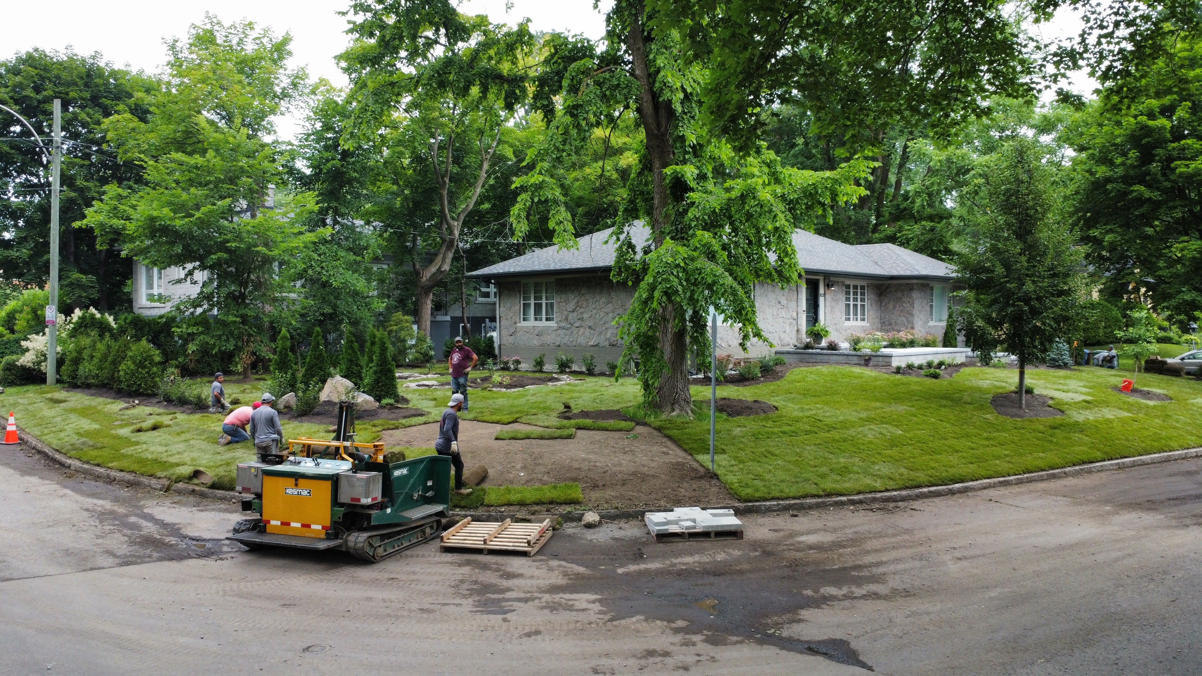 Drone photo de terrain en travail